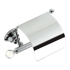 Covered Toilet Paper Holders | Houzz - StilHaus - Brass Covered Toilet Roll Holder With Crystal, Chrome - Toilet  Paper Holders