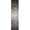Contemporary Ombre Waves Polypropylene Rug, Gray, 2'6"x12' Runner