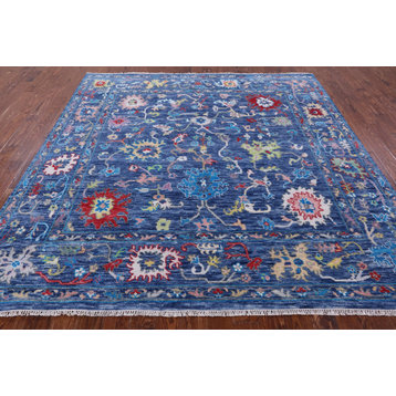 9' Square Turkish Oushak Hand Knotted Wool Rug - Q13363