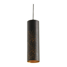 AFX ASHP0407L30D2 Ash 1 Light 4"W LED Mini Pendant - Black / Gold