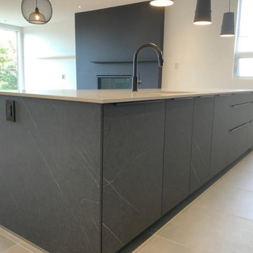 Modern kitchen marble dark