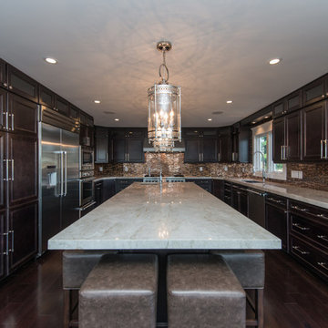 Taj Mahal Quartzite in a Contemporary Kitchen