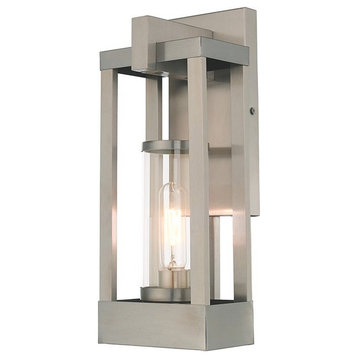 1 Light Outdoor Wall Lantern in Contemporary Style - 6.25 Inches wide by 16