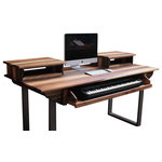 Monkwood - Studio Desk for Audio / Video / Film / Graphic Design, Medium 61key / 72w X 32d - This desk is designed with the professional home studio in mind. Now all your tools and talent can go to work within a sleek and inspiring set up that is a pleasure to the senses. A large hidden shelf underneath keep all your cables, hardrives and other hardware out of the way so you can concentrate on the important part, creating.