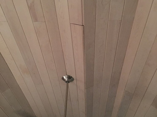 Maple Tongue Groove Ceiling Buckling