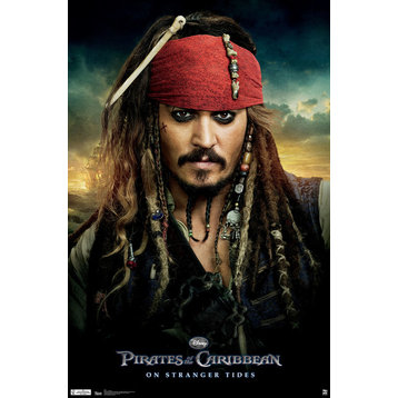 Pirates of the Carribbean 4 One Sheet Poster, Premium Unframed