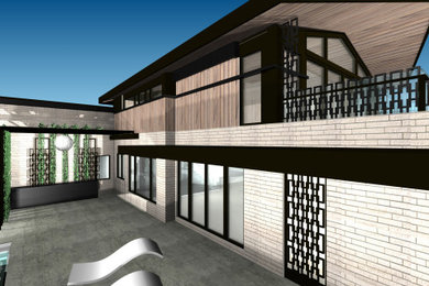 Inspiration for a contemporary home design remodel in Ottawa