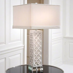 Arabesque Marble Lamp - Square - Clayton Gray Home - Lighting
