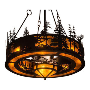 Meyda Tiffany 45 Elk Through The Trees Chandel Air Ceiling