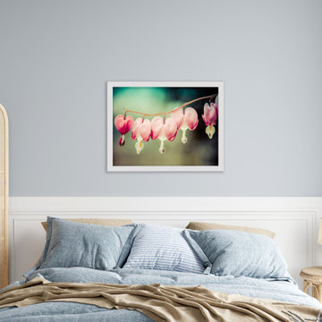 Be Still My Bleeding Heart Colorized Floral Wall Art Prints