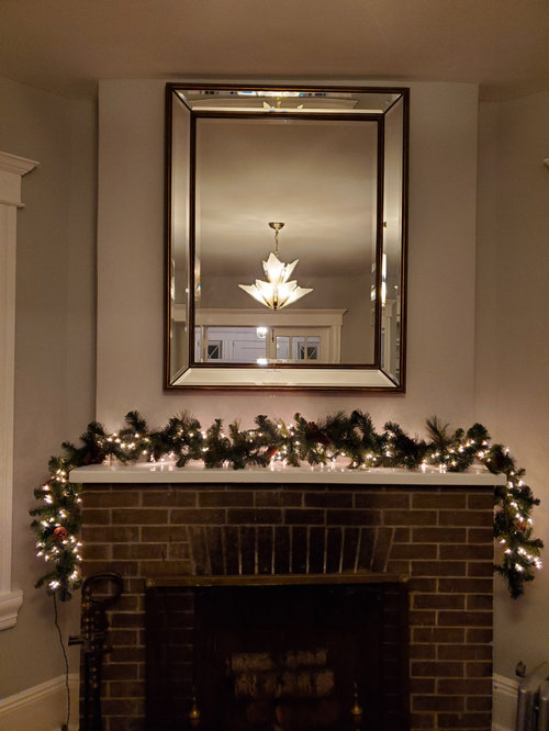 Mirror Height Above Fireplace, What Size Mirror Over Mantle