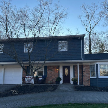 East Northport Siding - Midnight Shakes & Dutch Lap | Alpha Windows & Siding