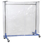 Quality Fabricators - Cover - Clear Vinyl w/ Zipper - 60"H - 64"L - for 5ft Z-Rack Clear, 60"h - 72"l - This cover is designed to protect your hanging clothes and storage items from typical dust and dirt. The clear cover easily fits over the entire garment rack and zips up the front for easy access. Add cover supports to help keep your stored items protected.