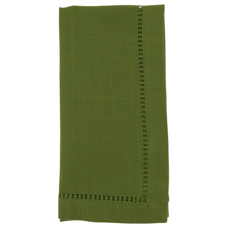 Classic Hemstitch Border Dinner Napkin, Set of 12, 20" X 20"
