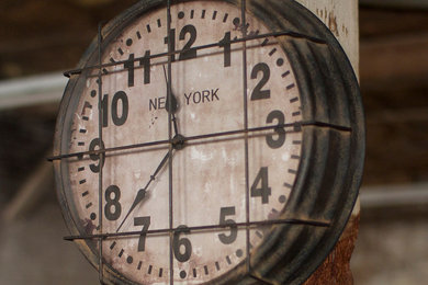 Caged Metal New York Factory Clock