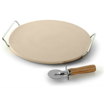 Nordic Ware® 01470 Pizza Stone with Serving Rack & Cutter, 13"