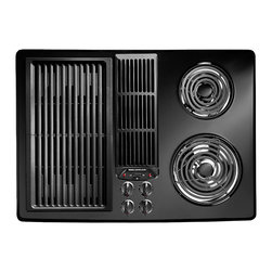 Jenn-Air 30" Electric Downdraft Cooktop, Black On Black | JED8130ADB - Cooktops