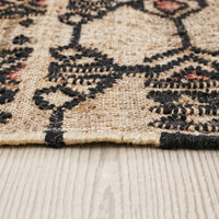 Qatari Style Rug QATARI NATIVE TAN JUTE AND COTTON FLATWEAVE AREA RUG, 7'10