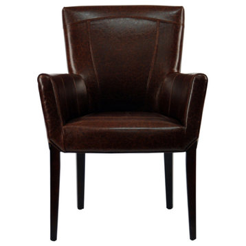 Ted Leather Arm Chair Brown