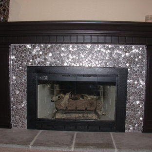 Mosaic Tile Fireplace Houzz