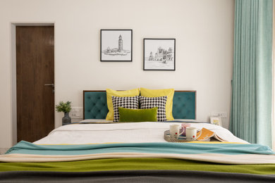 Example of a minimalist bedroom design in Mumbai