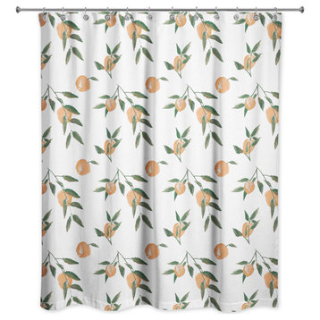 Peachy Pattern 71"x74" Shower Curtain