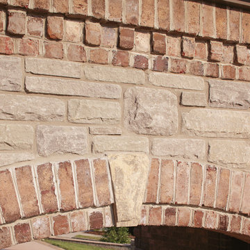 French Country Stone & Nottingham Tudor Brick Home - North Carolina