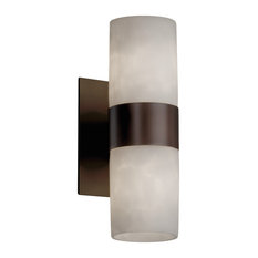 Justice Design Group CLD-8762-10 Clouds 2 Light Bathroom Sconce - Dark Bronze