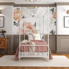 Krissy Metal Canopy Bed, White, Twin