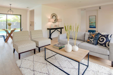 Transitional living room photo in Miami