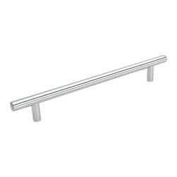 Cosmas - Cosmas 305-160CH Polished Chrome 6-5/16&rdquo; CTC (160mm) Euro Bar Pull [5-PACK] - Cabinet And Drawer Handle Pulls