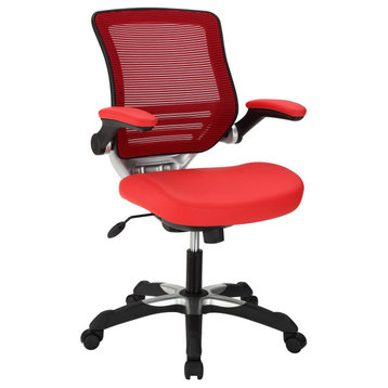 Edge Faux Leather Office Chair, Red