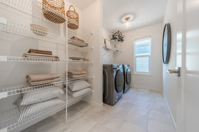 Inspiration for a laundry room remodel in Calgary