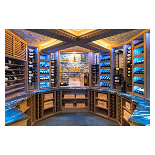 Adult playroom w bar - Rustic - Wine Cellar - New York - by Joseph and ...