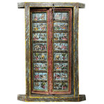 Mogul Interior - Consigned Antique Indian Door Blue Painted Doors Vintage Teak Exterior Door - Antique Indian Door, Blue Painted Yemple Doors, Vintage Teak Exterior Doors, Unique Eclectic Decor Hand Crafted with antique Indian woods, this artistic statement door boasts vintage Indian style and teak exterior that will truly stand out. Add a splash of color to your interiors today!
