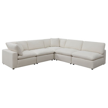 Picket House Furnishings Haven 5-Piece Sectional Sofa in Cotton
