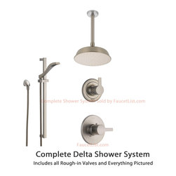 Delta Compel Collection Stainless Steel Finish Custom Shower System SS146181SS - Showerheads And Body Sprays