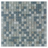 Crystal Stone 0.625 in x 0.625 in Glass and Stone Square Mosaic in Angel Feather