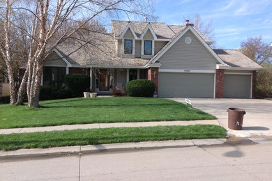 Inspiration for a timeless exterior home remodel in Omaha