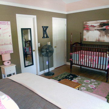 Chocolate & Pink Guest Bedroom/Nursery