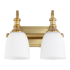 Richmond 2-Light Vanity Fixture, Aged Brass