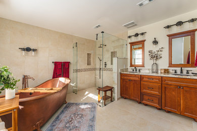 Example of a french country home design design in Other