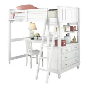 acme willoughby white loft bed