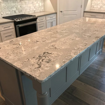 Koch Cabinets Prairie Painted White Maple MSI Fossil Grey Cambria Summerhill