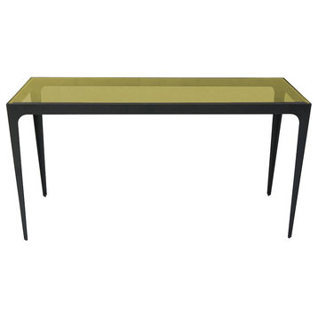 Dynasty Side Table Yellow Glass top