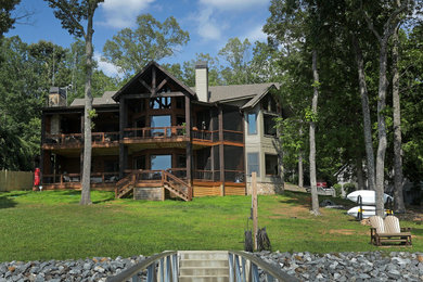 Rustic exterior home idea in Atlanta
