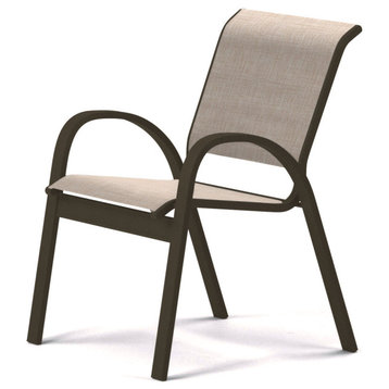 Aruba II Sling Cafe Chair, Textured Beachwood, Natural