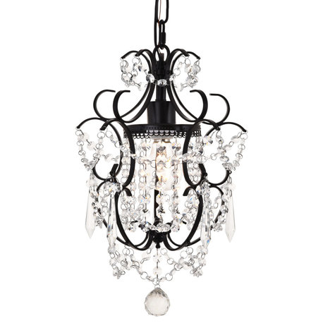 Elegant Lighting LD5017D11 Kirin 11"W Crystal Empire Chandelier - Oil Rubbed