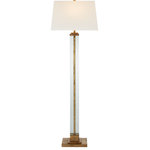 Visual Comfort & Co. - Studio Vc Wright 1 Light Floor Lamp, Gilded Iron - Wright Large Floor Lamp in Gilded Iron with Linen Shade. All Visual Comfort fixtures feature a living finish that will patina over time. Finish colors can vary due to application per each fixture.