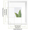 VISTA Daintree 11"x14" Wide Bevel Frame, Matted to 5"x7", White